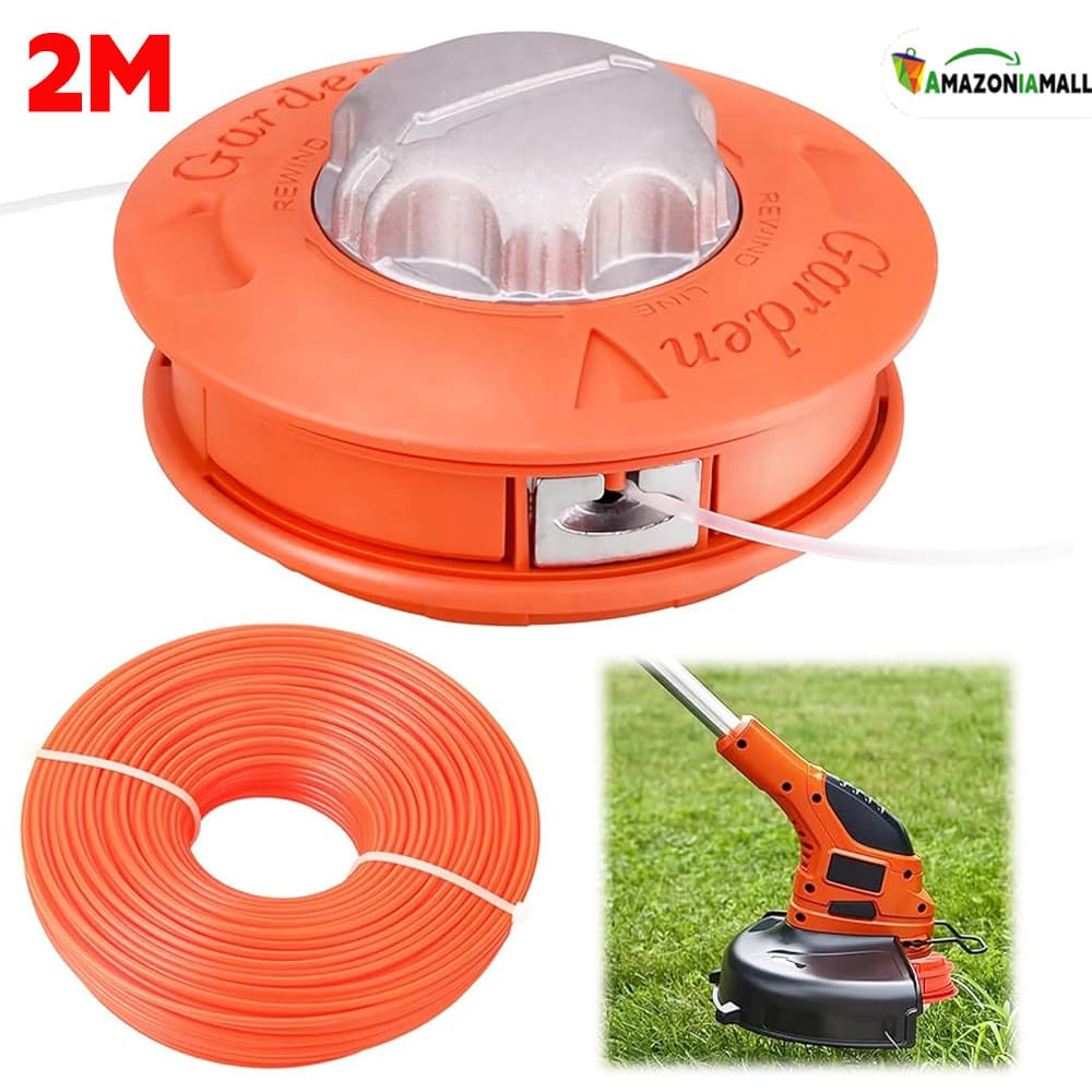 Carretel Automático de Carga Fácil - Afiado, Resistente e com 2 Metros de Linha