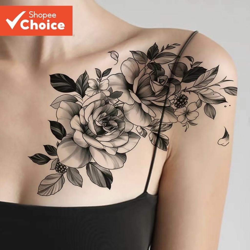 1PC Floral Tatuagem Temporária Adesivo À Prova Dwaterproof Água De Longa Duração Falso Arte Do Corpo Para Mulheres Menin
