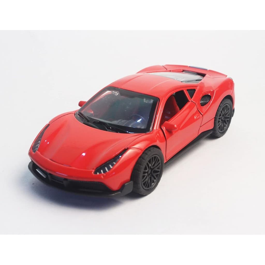 Miniatura Ferrari 488 GTB – Escala 1:32 | Alta Qualidade e Detalhamento Realista Abre Portas