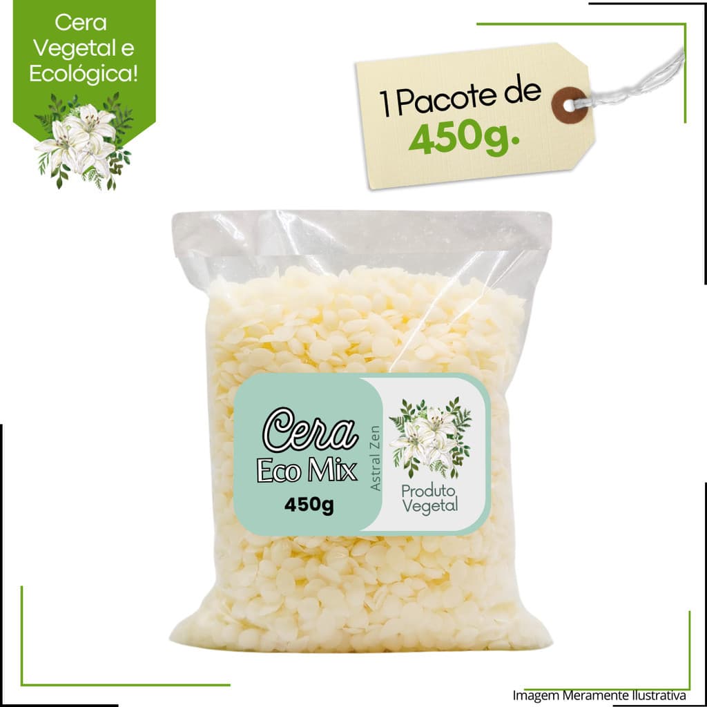 Cera Vegetal Eco Mix em Lentilha Granulada Ecológica Para Velas Artesanais
