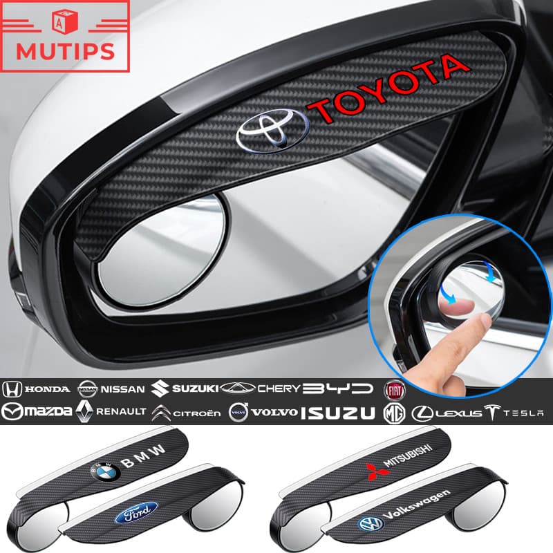 【MUTIPS】2 Pçs/Set Espelho Retrovisor Do Carro Chuva Sobrancelha Viseira Ponto Cego Capa De