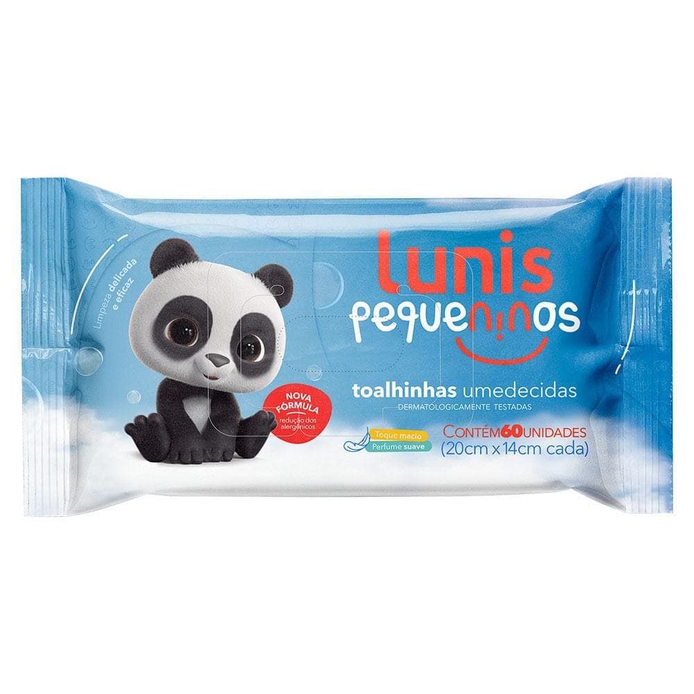 Toalhinhas Umedecidas Lunis Pequeninos C/60Un