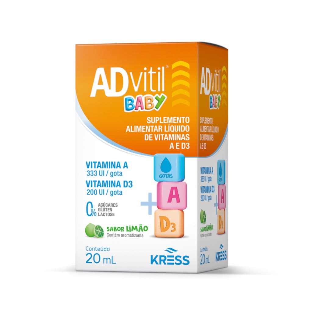 Advitil Baby Suplemento Vit A E D3 Bebes A Partir De 0 Meses