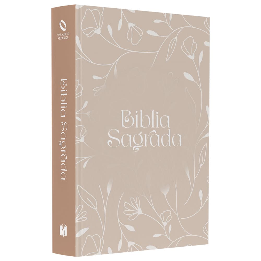 Bíblia Sagrada Arabesco Flores | NAA | Letra Normal | Capa Ilustrada