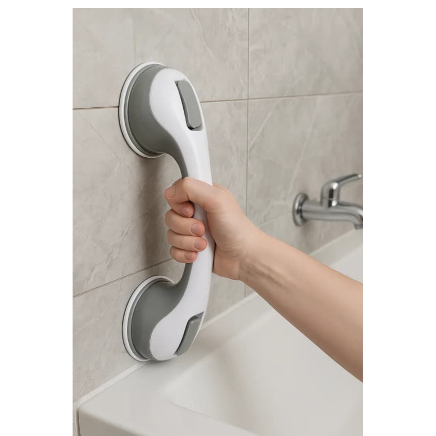 Kit 2 Barras De Apoio Com Ventosa Multiuso Idosos Crianças