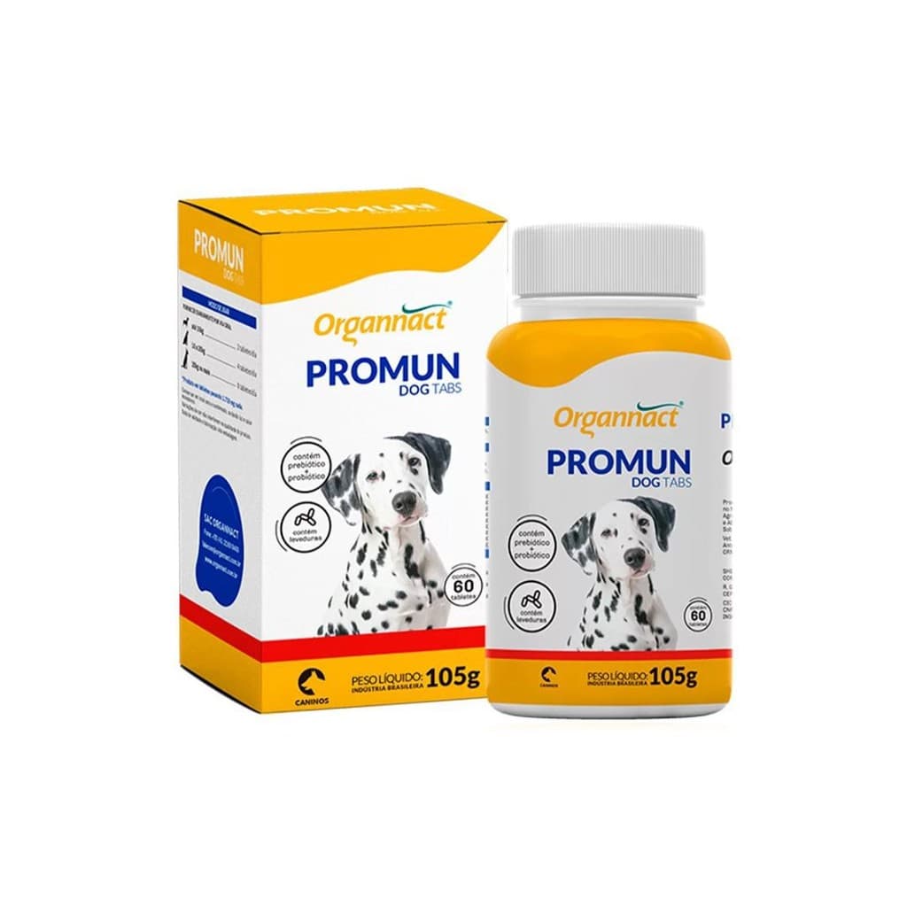 Promun Dog Tabs 105gr 60 tabletes Organnact Vitamina