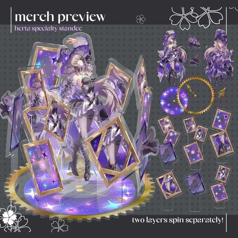 2025 Jogo Acrílico Stand The Herta anime Periférico Presente De Feriado Para Meninos E Meninas