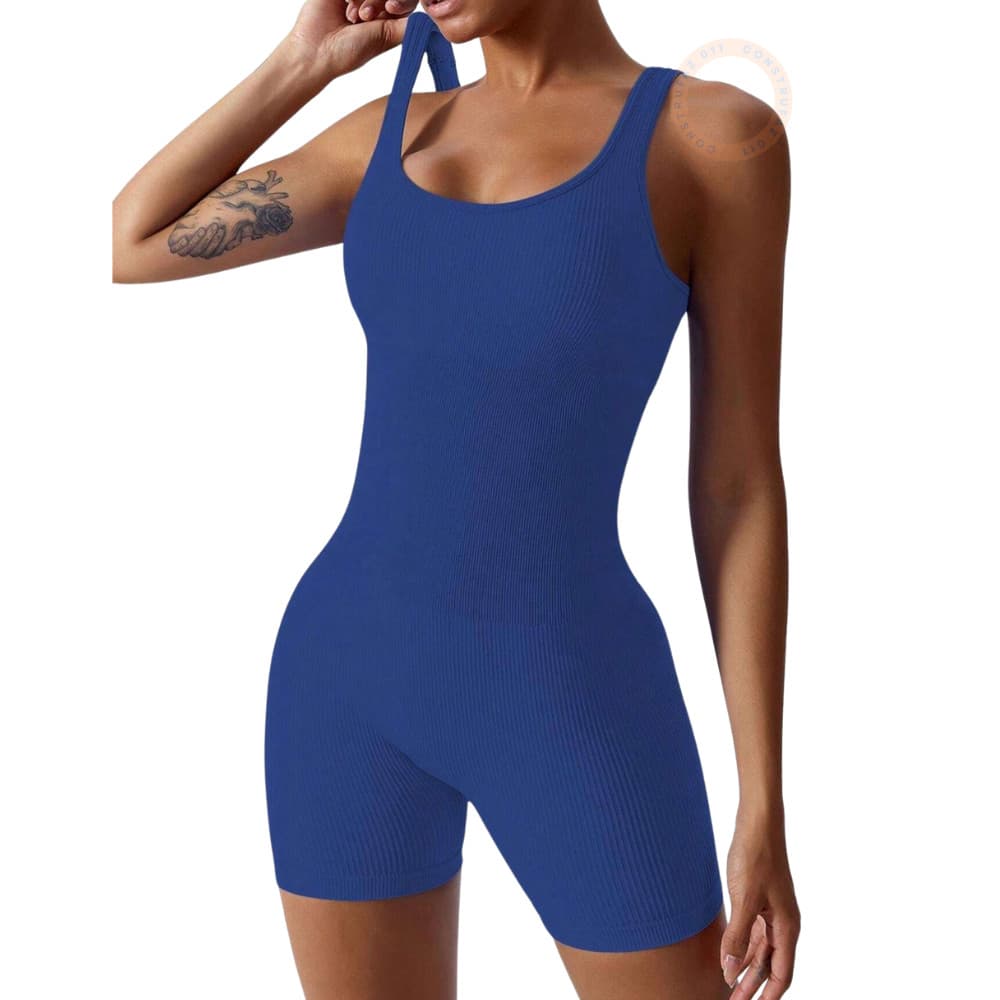 Macaquinho Fitness Canelado Macacão Academia Premium Sem Costura Zero Transparencia