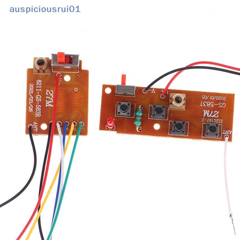 [Auspiciosorui01] 4CH RC Controle Remoto 27 Mhz Circuito PCB Transmissor E Peças Da Placa Receptora Com Antena Sistema D