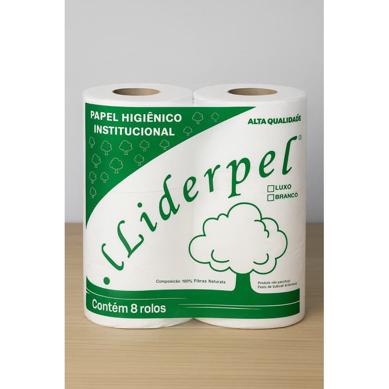 8 Rolão de higiênico branco - Papel higiênico grande