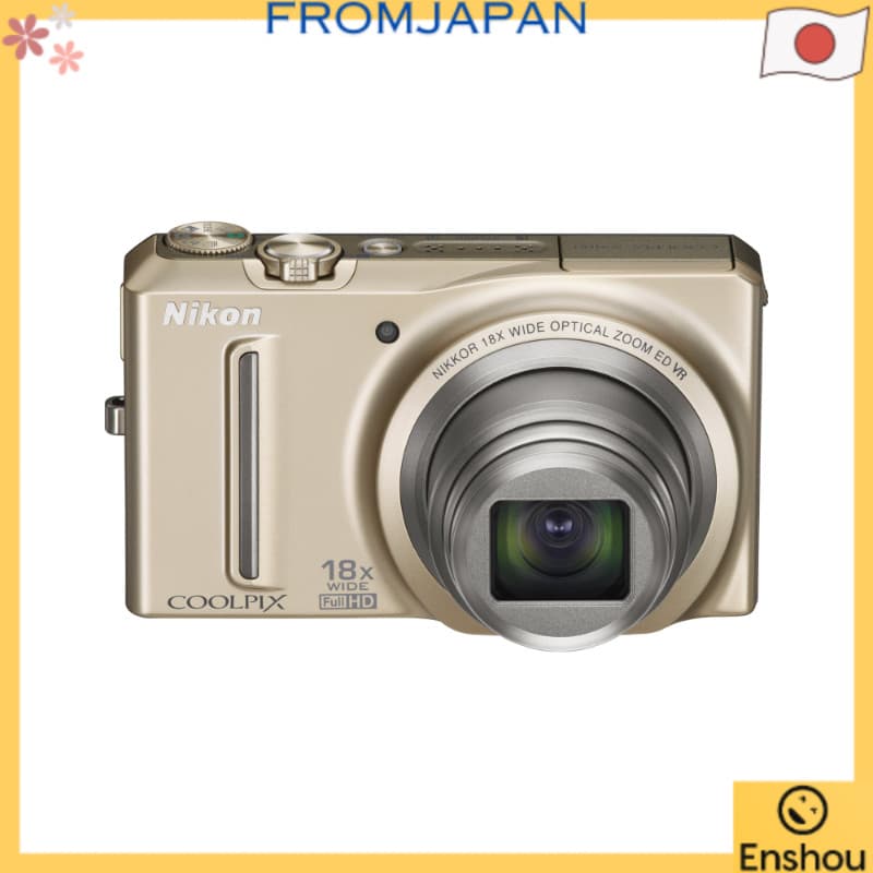 [USED]Do Japão [Usado] Câmera digital Nikon COOLPIX S9100 Sofia Gold S9100GL