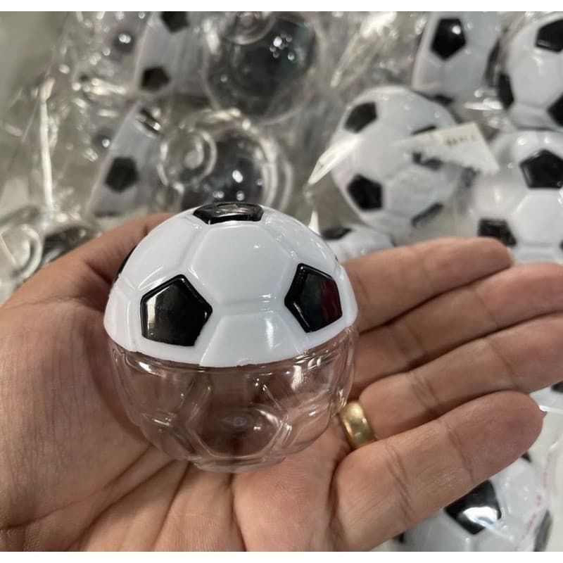 12-36  Bolas Personalizado De Plástico Decoração Baleira Para Lembrancinha De Futebol 6 cm