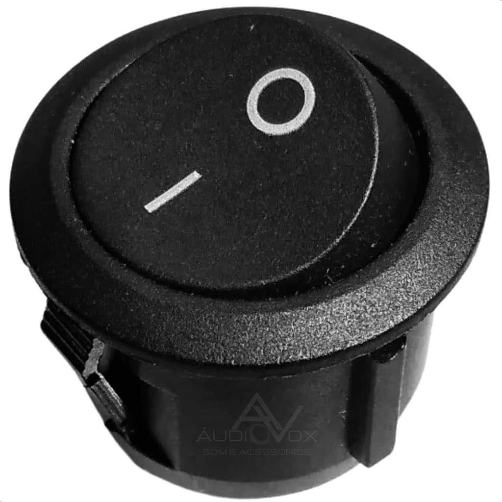 Botão Tic Tac Liga Desliga 10a 12V 24V Interruptor Redondo  127V 220