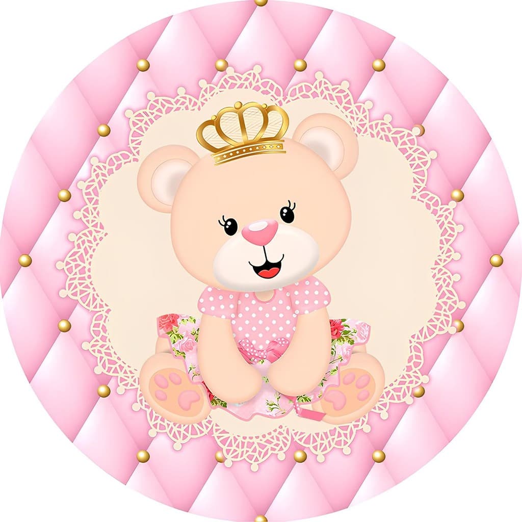 Capa Para Painel Festa Ursinho e Ursinha Baloeiro infantil Chá Fralda e Bebê Tecido 1,50x1,50 e 50x50cm Vários Modelos