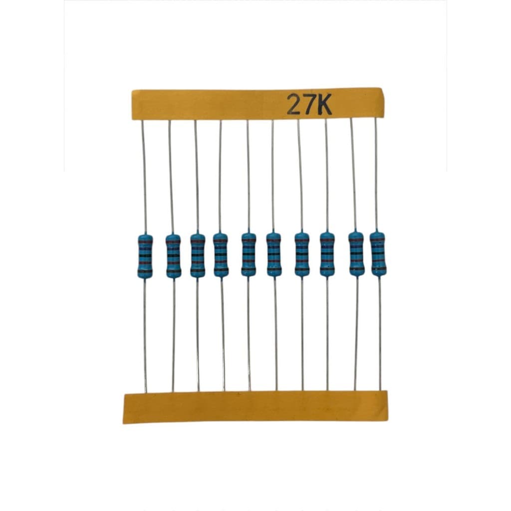 KIT 10 RESISTOR DE PRECISÃO 27K 1% 1/2W