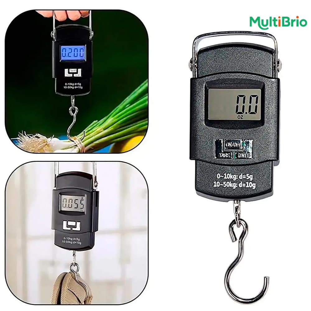 Balança Digital 50kg Profissional Mala Grande Pescaria Viagem Alta Resistência Impactos