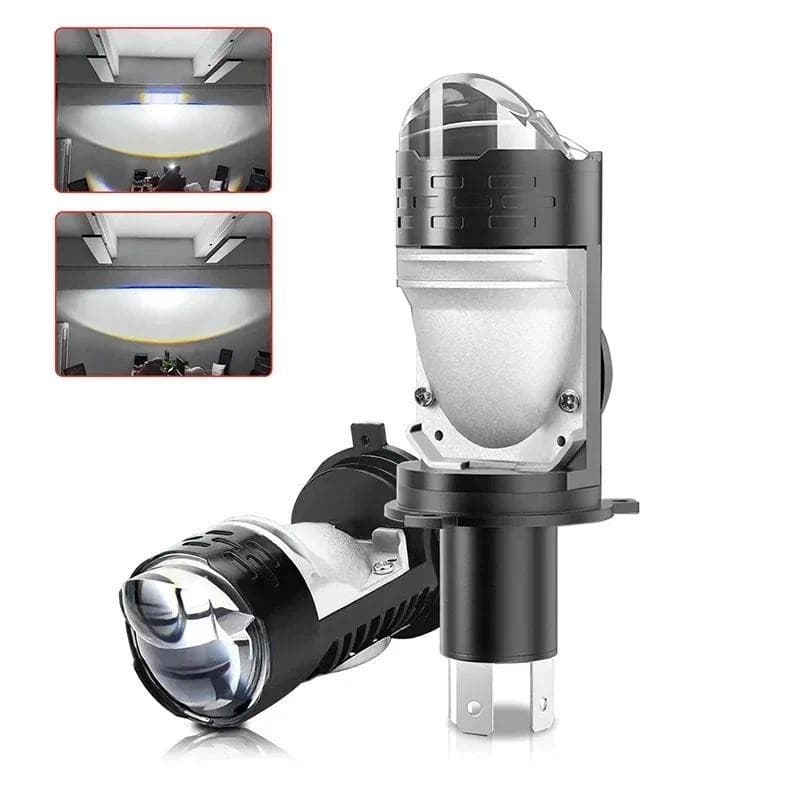 Lente De Projeção De Farol LED H4 , Ventilador Refrigerado 160W H4 Automotivo Hi Lo Feixe Lâmpada 12V Luz De Motocicleta