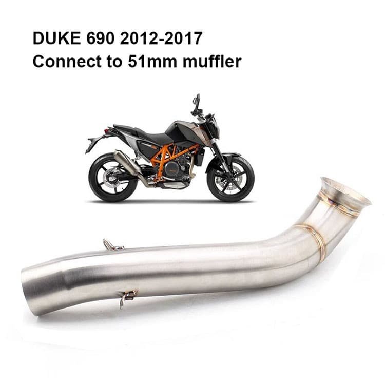 Motocicleta KTM DUKE 690 2012-2017 Tubo Intermediário De Escape Com Encaixe 51 Mm Silenciador De Escapamento