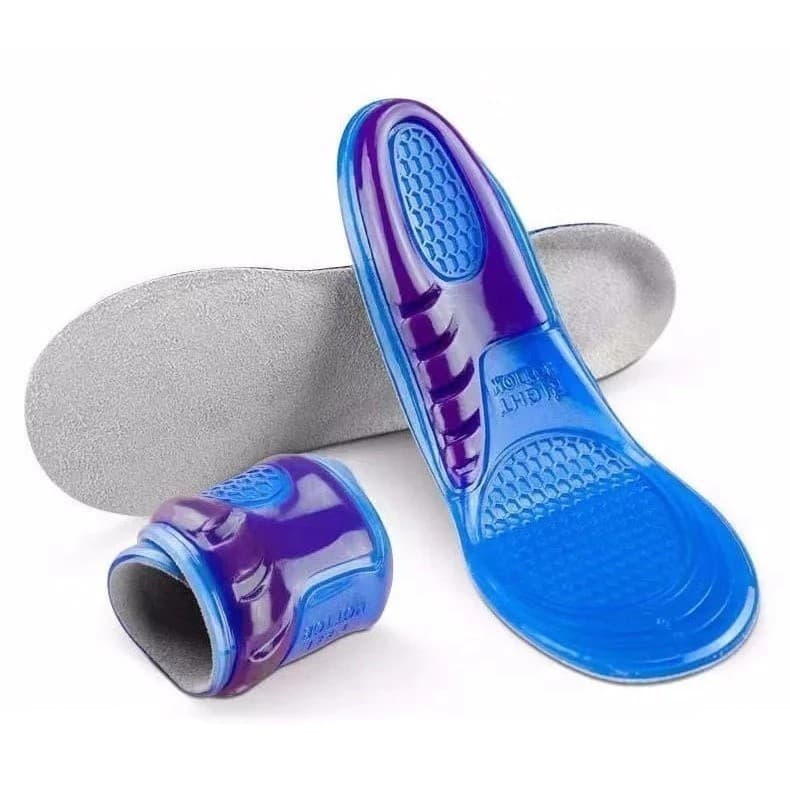 Palmilha Ortopédica Gel de Silicone para Dores nos Pés Anti Impacto para Sapato