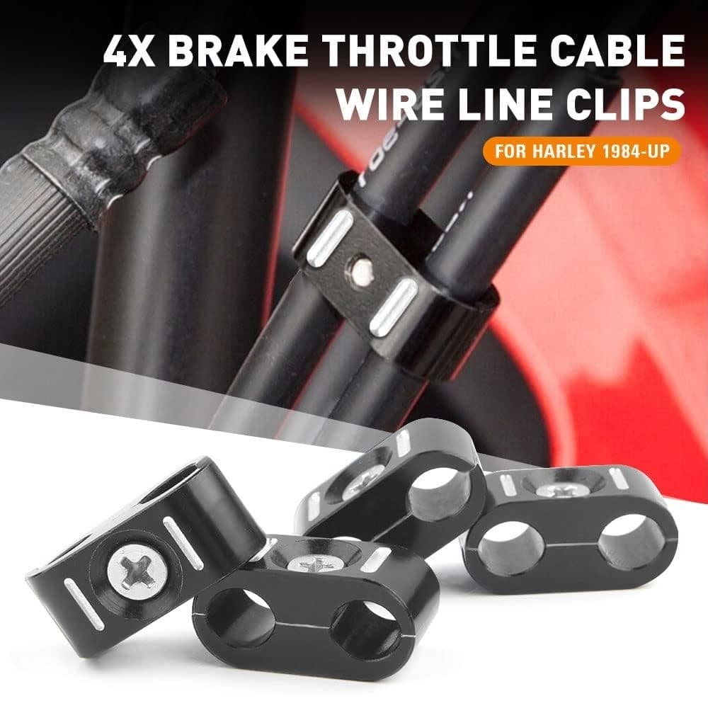 Motocicleta Universal Freio Embreagem Acelerador Cabo Braçadeira Clipe Titular Organizador Linha De Fio Chopper Bobber P