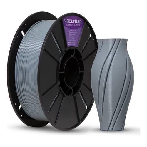 Filamento Pla 1.75mm Premium Alto Teor De Pureza 1kg Cor Cinza Claro Voolt3d