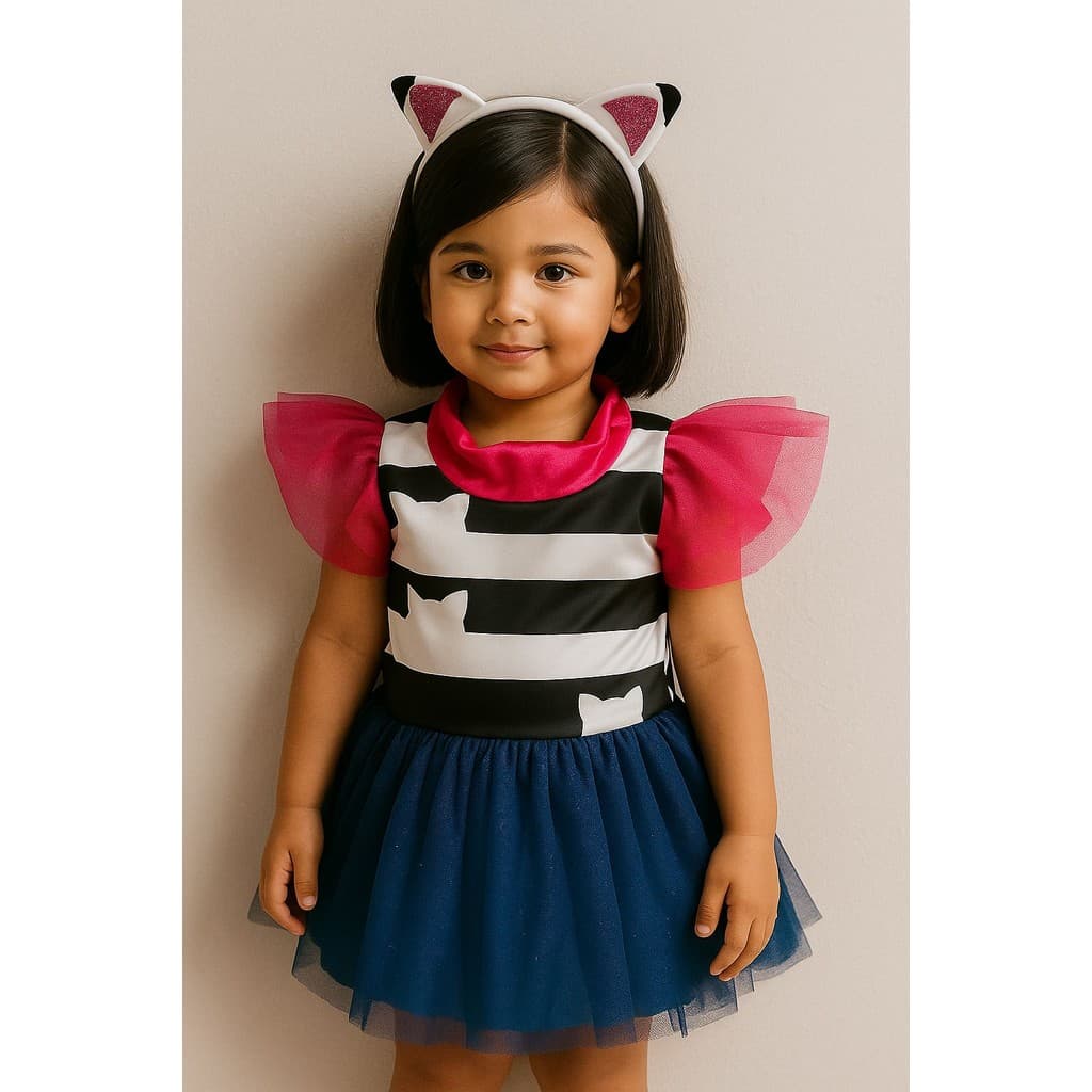 Fantasia Infantil Casa Mágica da Gaby Acompanha Linda Tiara de Gatinho Quality Premium Envio Rápido