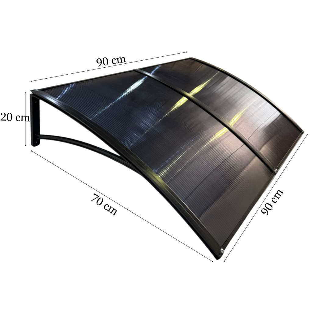 Toldo Policarbonato 90x70cm Cobertura Porta e Janelas Proteção