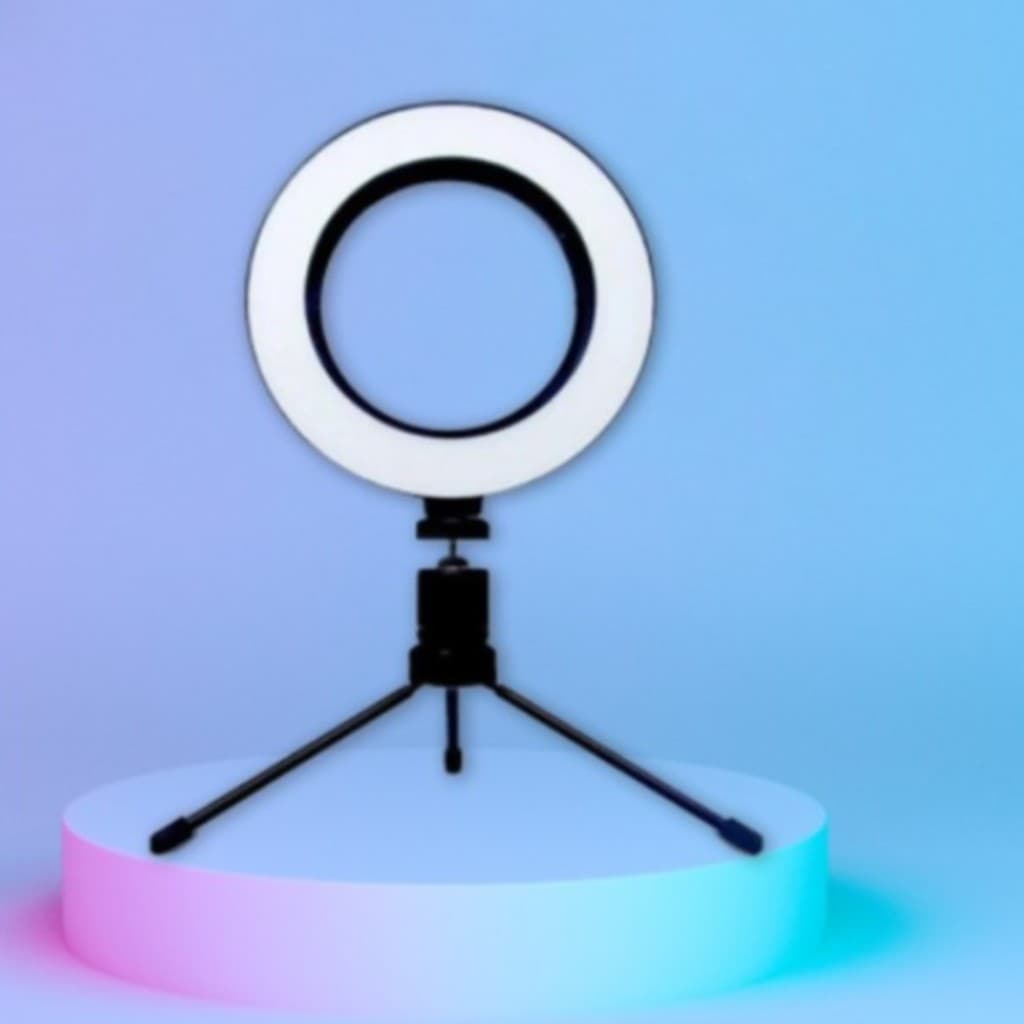 Ring Light de Mesa Blogueira Portátil Luminária De Led 6 Polegadas + Tripé De 16 Cm Right
