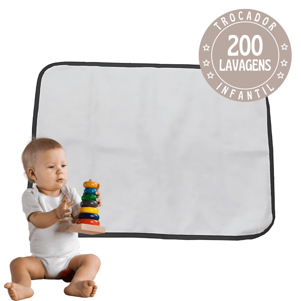 Trocador Portátil 70x50 Bebê Absorvente Acolchoado Multiuso - Unidade- Vila Flor