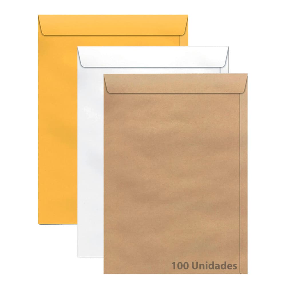 Envelope A4 Pardo 22 X 32 cm Saco Kraft Curriculum