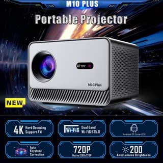 Projetor M10 PLUS Home HD TV Video 4K Projector Android 5G WiFi LED LCD Mini Indoor Projector
