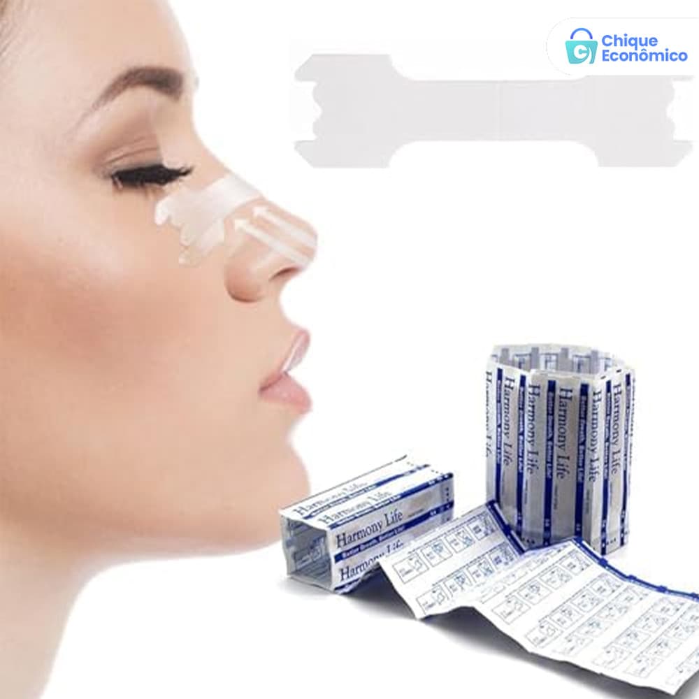 Kit de Dilatador Nasal Antirônco Adesivo - Tiras Nasais em Variedades de 10, 20, 30 e 60 Unid