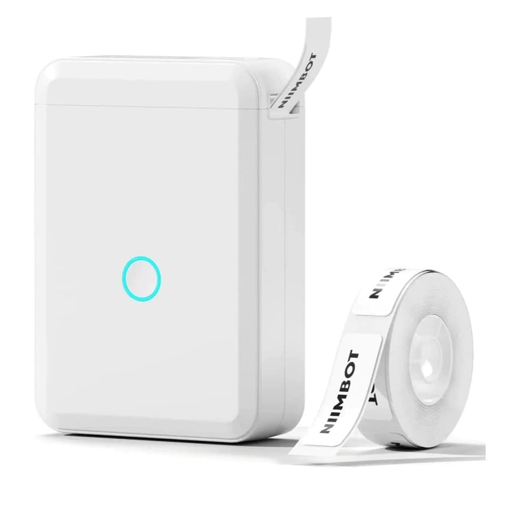 Niimbot D110 Impressora De Etiqueta Térmica Portátil Sem Fio Bluetooth + 1 Rolo Etiqueta