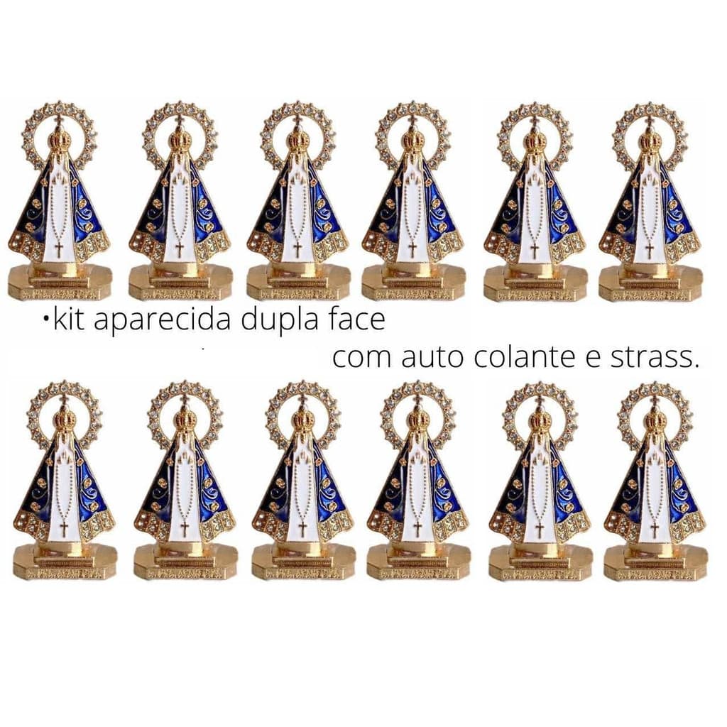 Atacado Kit 12 Santinha Nossa Senhora Aparecida Painel Carro