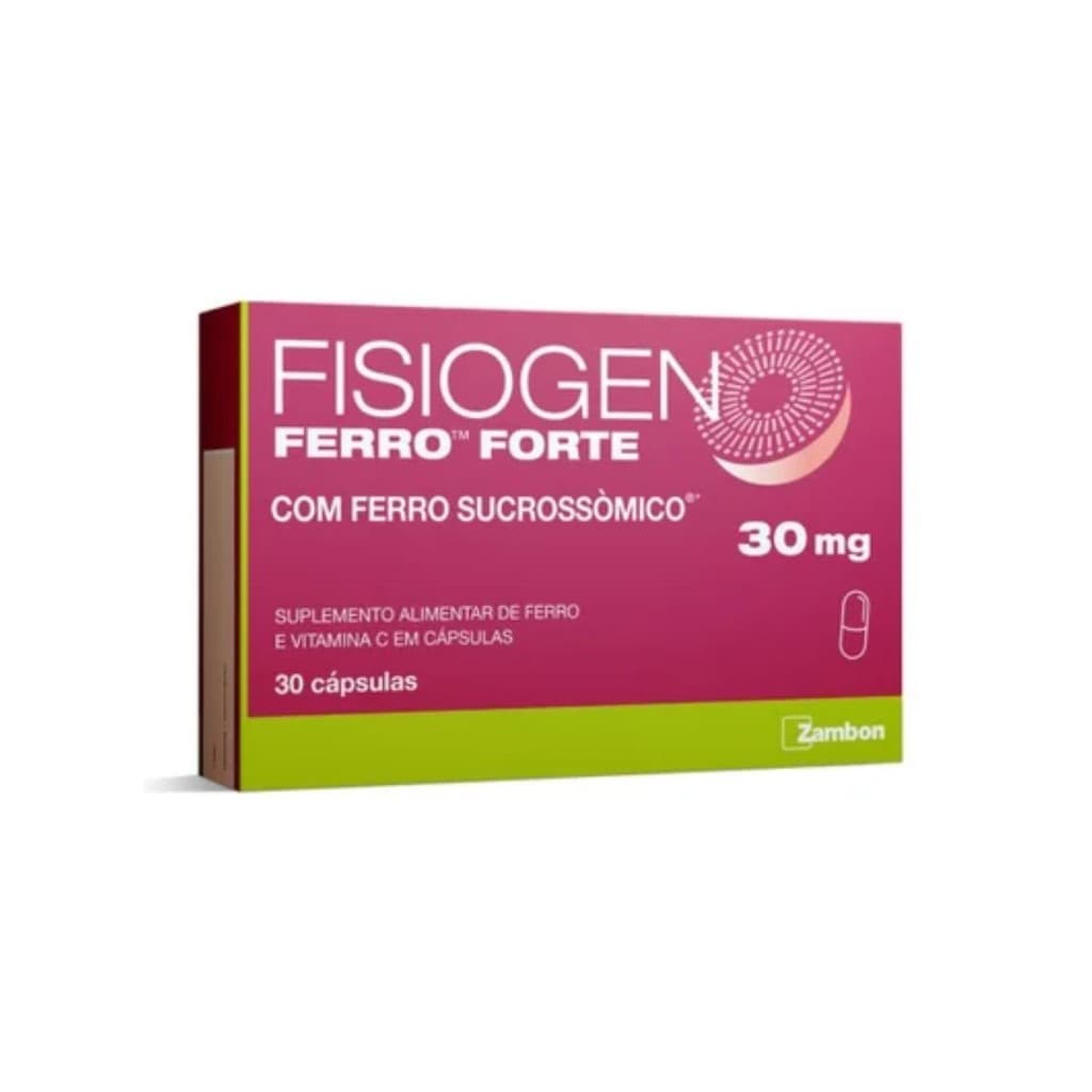 Fisiogen Ferro Forte vitamínico de Ferro e Vitamina C 30 cápsulas