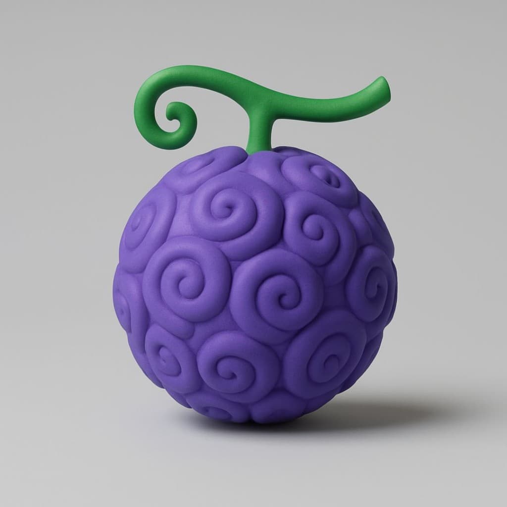 Fruta Akuma no Mi Gomu Gomu Luffy One Piece Anime Grande Colecionável Decorativo