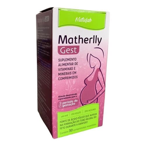 Matherlly Gest Suplemento de Vitaminas e Minerais para Gestantes com 30 comprimidos - Natulab
