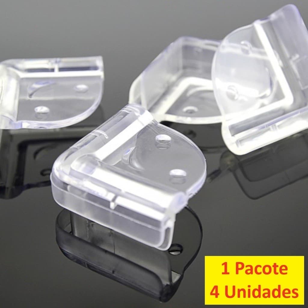 Kit 4 Protetor De Quina De Mesa Vidro Para Bebês Com Adesivo Em Silicone Segurança universal