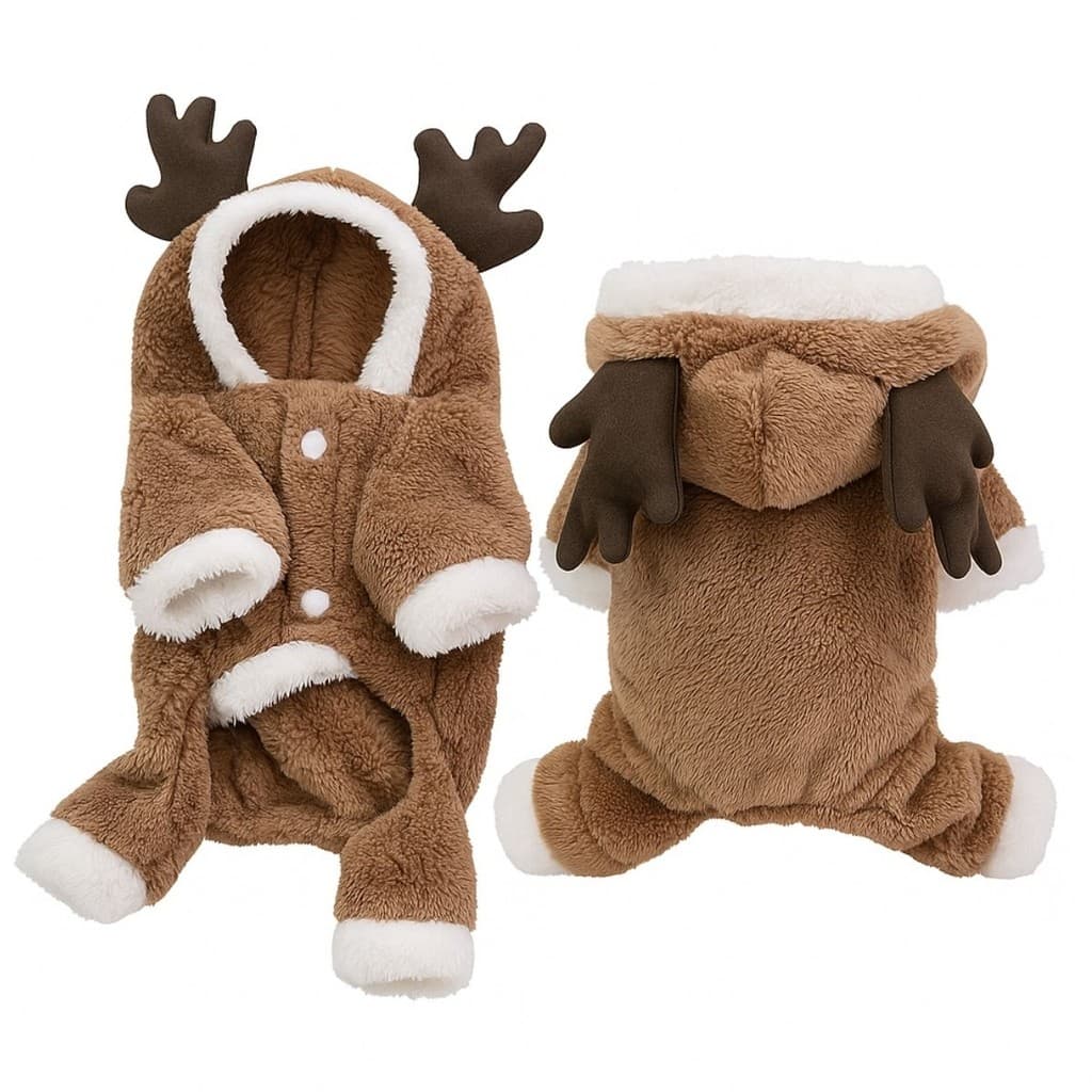 Roupa De Cachorro/Gato Quentinha Quente Para Cães Cachorros Pequenos Tipo Alce