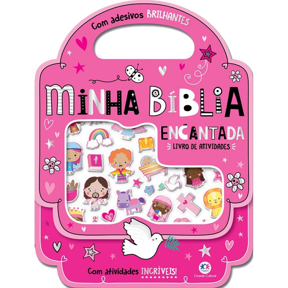 Livro Adesivos Minha Bíblia Encantada - Com Adesivos Brilhantes e