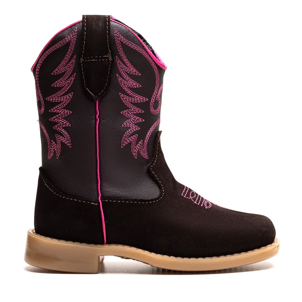 Bota Botina Texana Infantil Country Feminina Rodeio Fazenda Boiadeira Confortavel