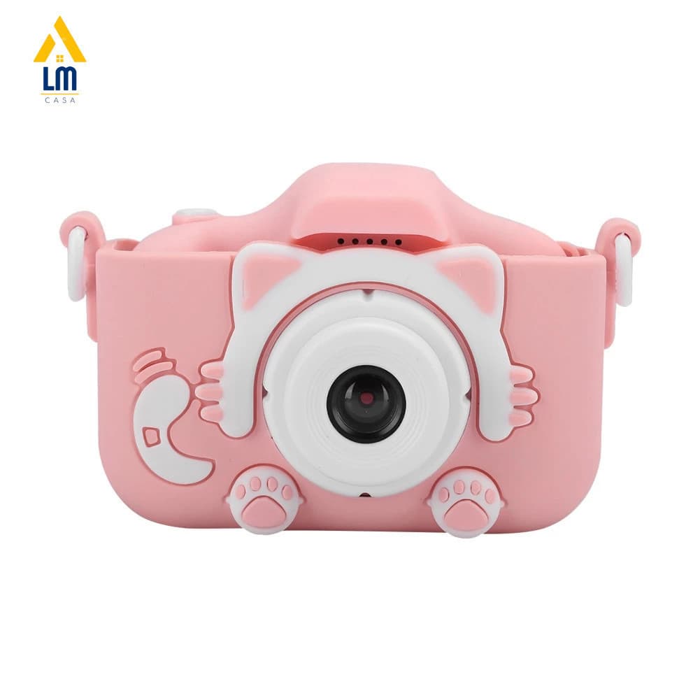 Câmera digital infantil multifuncional: tira fotos, grava vídeos, ideal para crianças.
