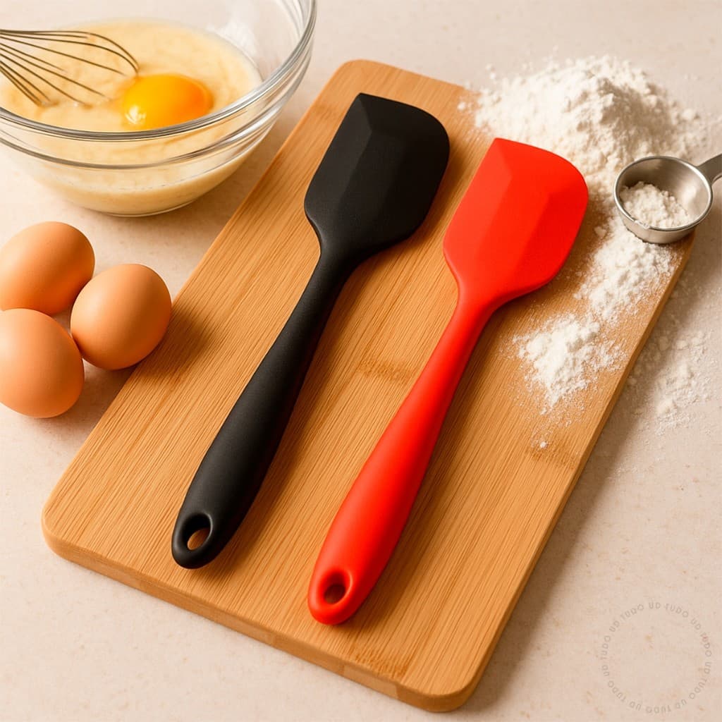Kit 1/2 Espátulas De Silicone Pão Duro 27cm Raspadora Premium