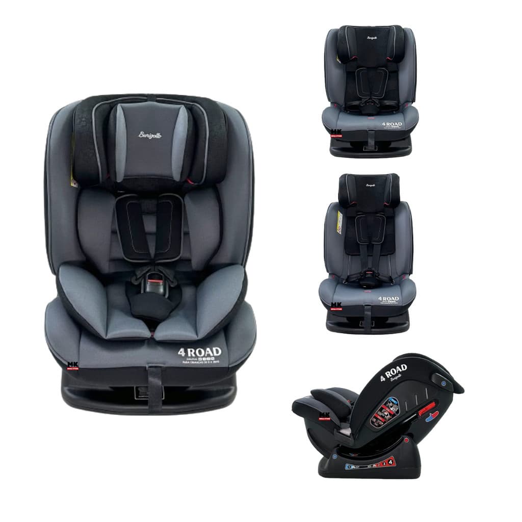 Cadeira Infantil para Carro 4Road 0 a 36kg Preto e Cinza Burigotto