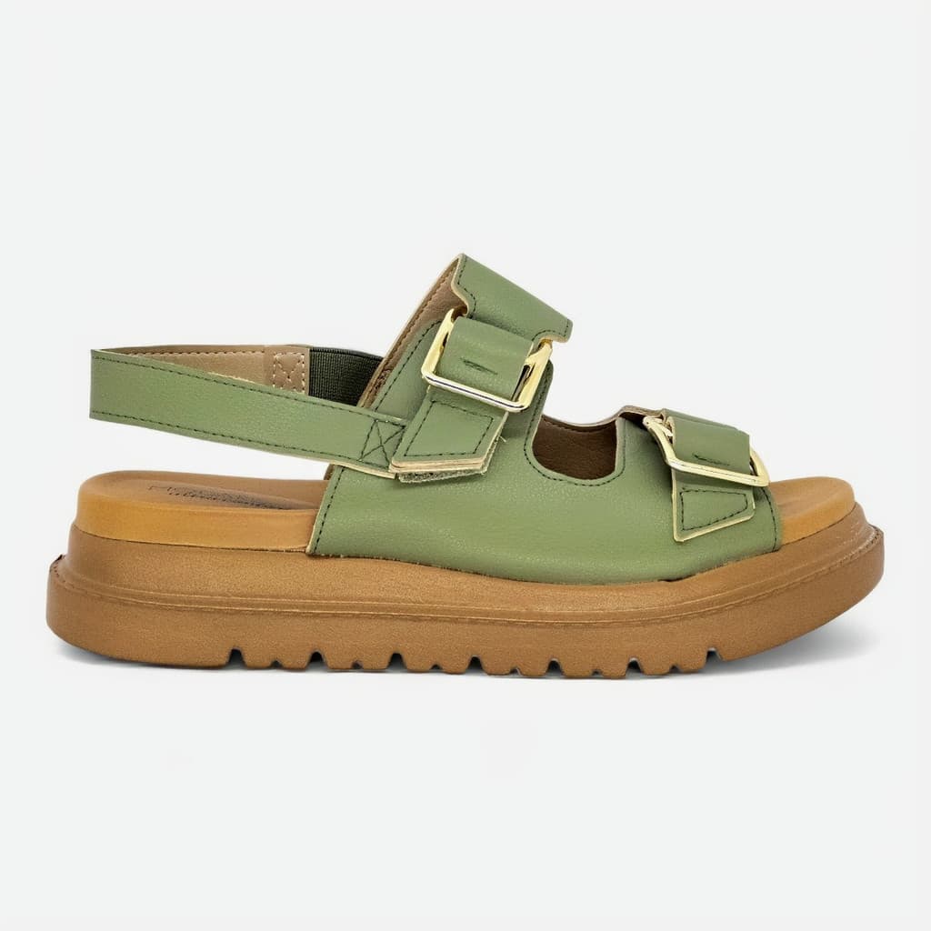 Sandalia Ortopedica Modare Ultraconforto Plataforma Massageadora Feminina Fivelas Original