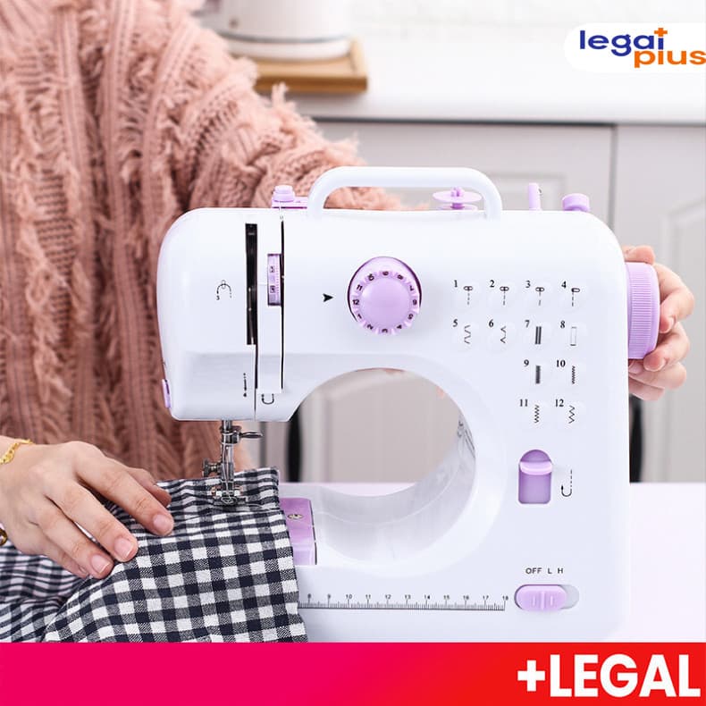 Mini Máquina de Costura Multifuncional para Uso Doméstico com 12 Pontos - Bivolt