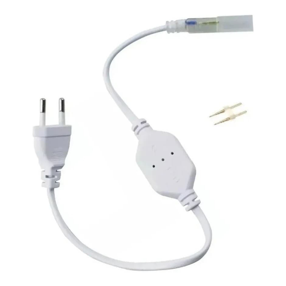 Adaptador Conector Fita Mangueira Led 110-220v