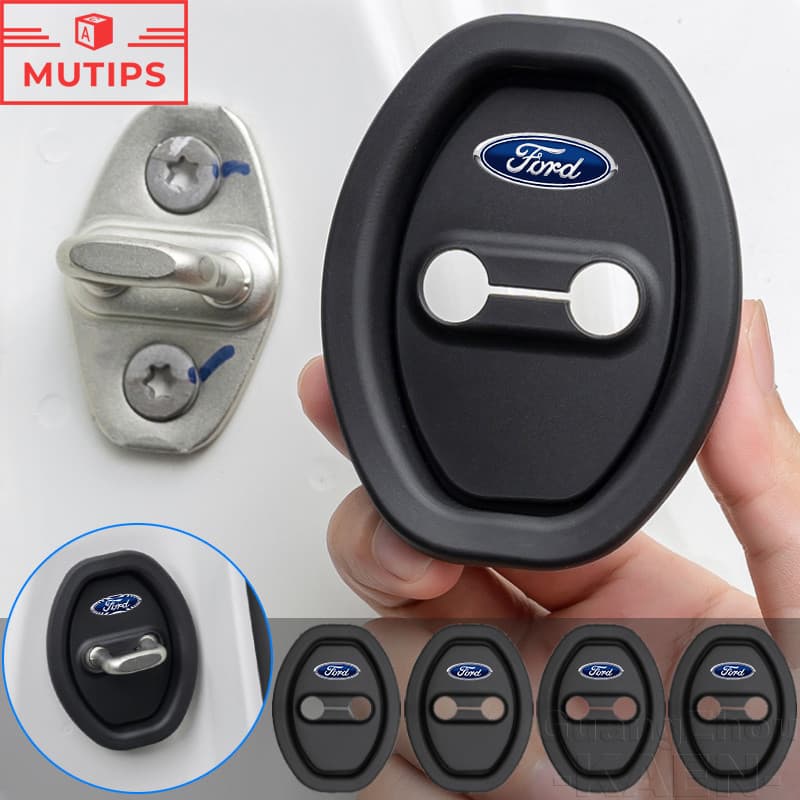 Tampa Da Fechadura Porta Do Carro Ford Borracha De Silicone Fivela Almofada Protetora Amortecedor Para Ranger Ka Focus m