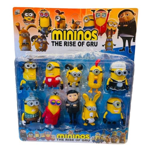 Kit 10 Bonecos Minions Meu Malvado Favorito Kevin Bob Stuart