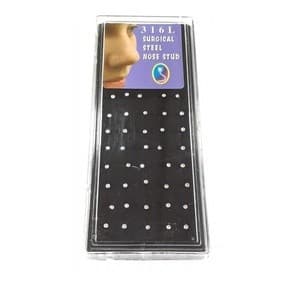 KIT CAXINHA 40 PECA DE Piercing PARA Nariz Curvo NOSTRIL Strass  Aco Inox para revende
